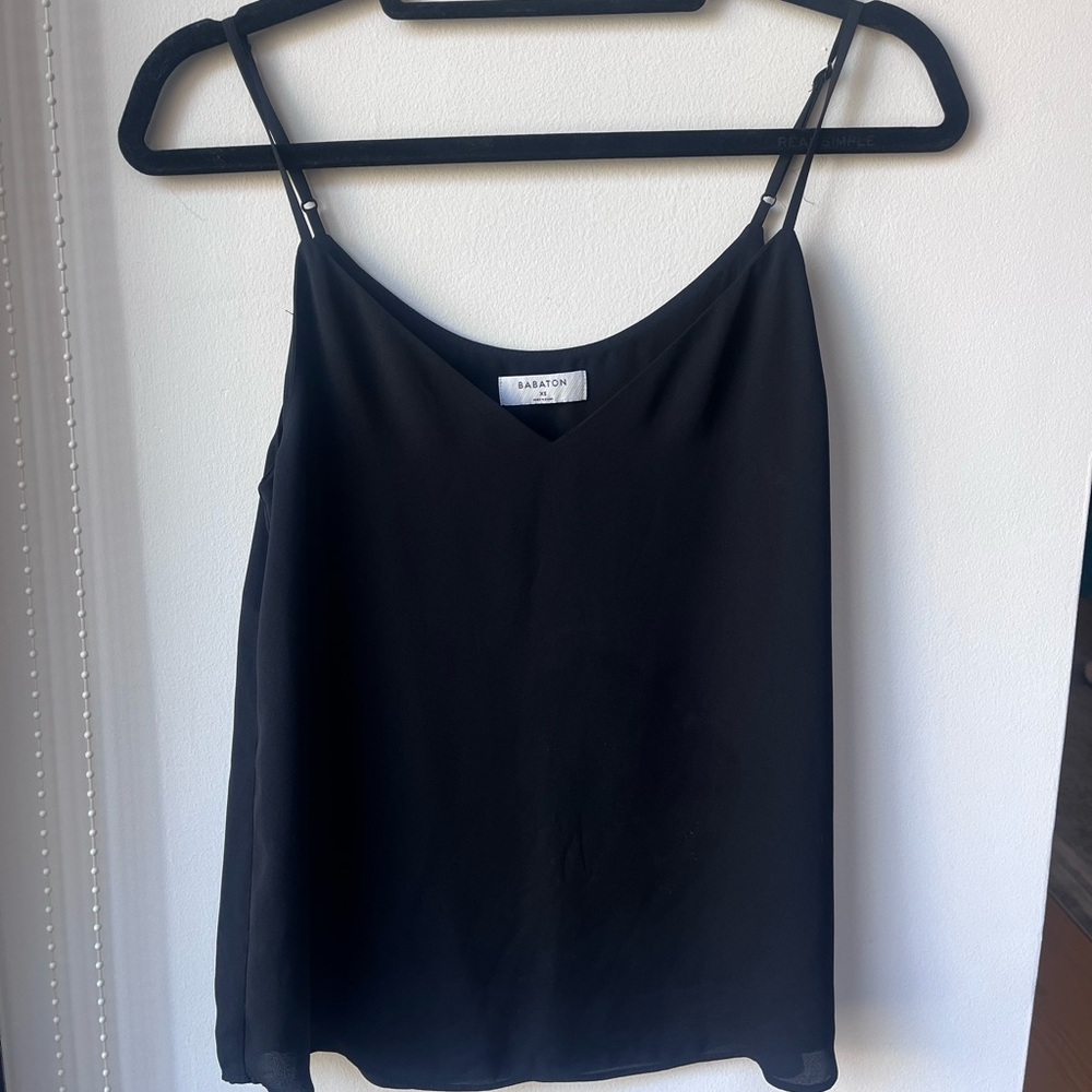 Aritzia Babaton Black Spaghetti strap blouse